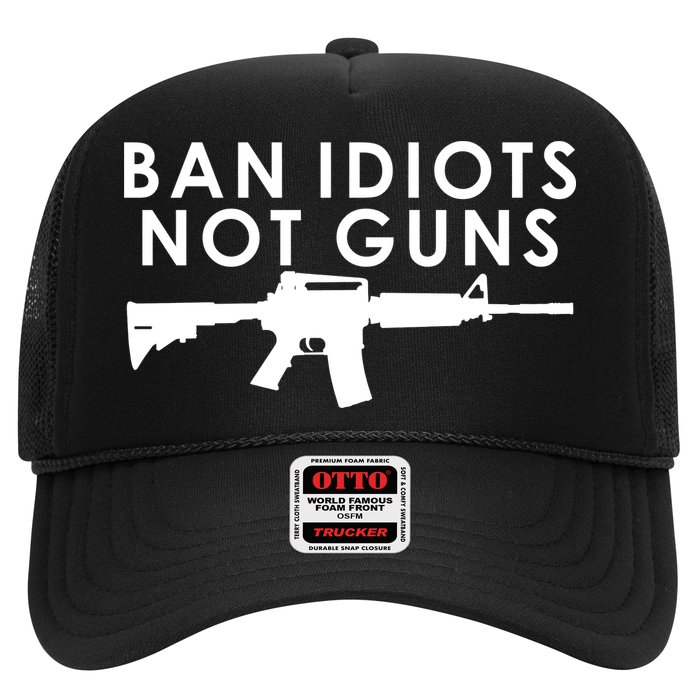 Ban Idiots Not Guns Gun Rights Logo Trucker Hat