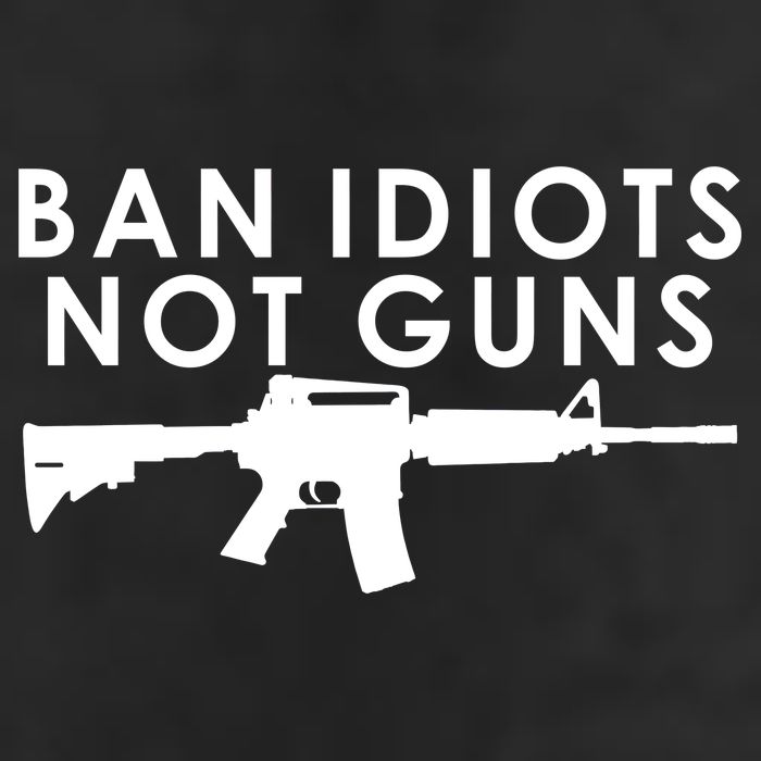 Ban Idiots Not Guns Gun Rights Logo Trucker Hat