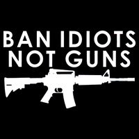 Ban Idiots Not Guns Gun Rights Logo Toddler Long Sleeve Shirt