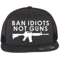 Ban Idiots Not Guns Gun Rights Logo Flatbill Hat