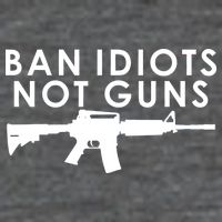 Ban Idiots Not Guns Gun Rights Logo Flatbill Hat