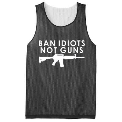 Ban Idiots Not Guns Gun Rights Logo Mesh Reversible Basketball Jersey Tank