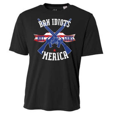 Ban Idiots Not Guns Merica Cooling Performance Crew T-Shirt