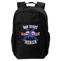 Ban Idiots Not Guns Merica Daily Commute Backpack