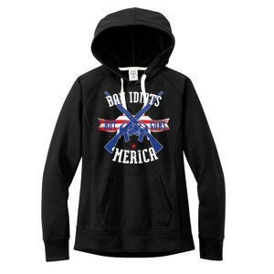 Ban Idiots Not Guns Merica Women's Fleece Hoodie