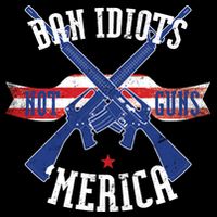 Ban Idiots Not Guns Merica Flatbill Hat