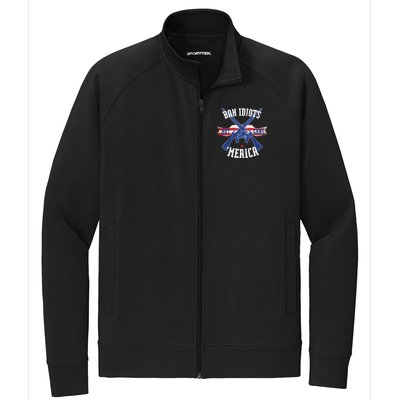 Ban Idiots Not Guns Merica Stretch Full-Zip Cadet Jacket