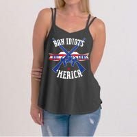 Ban Idiots Not Guns Merica Women's Strappy Tank