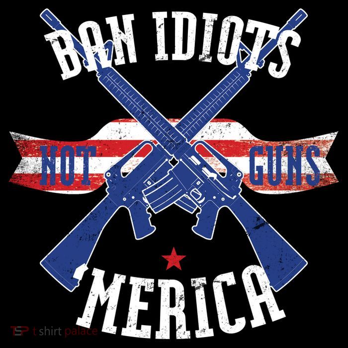 Ban Idiots Not Guns Merica Womens T-Shirt