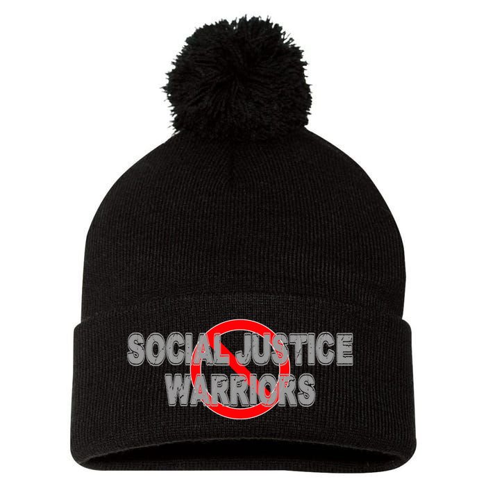 Ban Social Justice Warriors Pom Pom 12in Knit Beanie