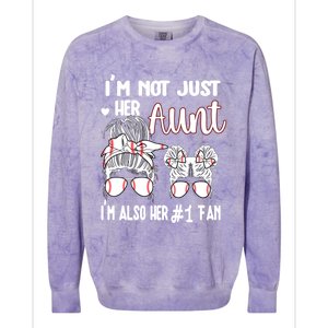 Baseball Aunt Niece Baseball Fan Baseball Auntie Gift Colorblast Crewneck Sweatshirt