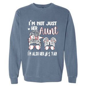 Baseball Aunt Niece Baseball Fan Baseball Auntie Gift Garment-Dyed Sweatshirt