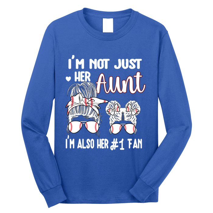 Baseball Aunt Niece Baseball Fan Baseball Auntie Gift Long Sleeve Shirt