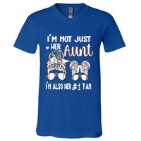 Baseball Aunt Niece Baseball Fan Baseball Auntie Gift V-Neck T-Shirt