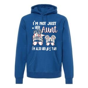 Baseball Aunt Niece Baseball Fan Baseball Auntie Gift Premium Hoodie