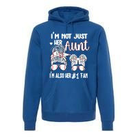 Baseball Aunt Niece Baseball Fan Baseball Auntie Gift Premium Hoodie