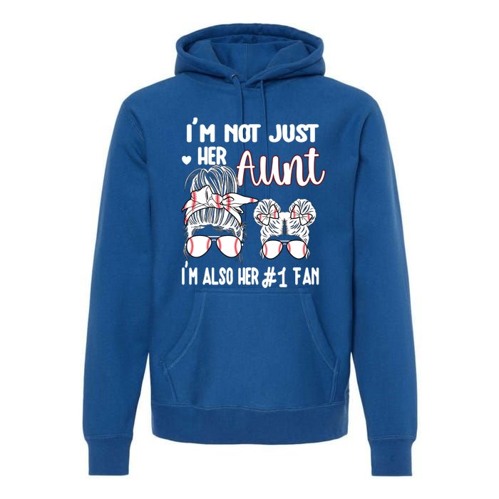 Baseball Aunt Niece Baseball Fan Baseball Auntie Gift Premium Hoodie