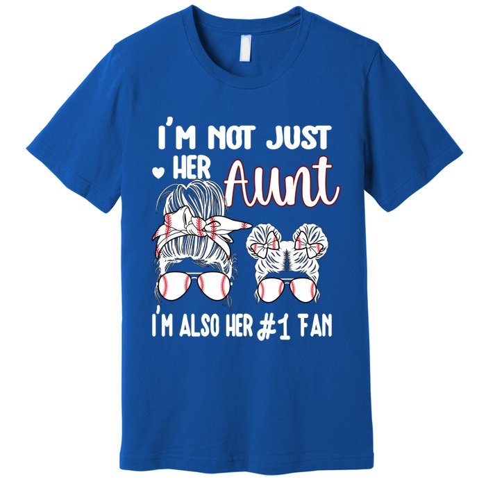 Baseball Aunt Niece Baseball Fan Baseball Auntie Gift Premium T-Shirt