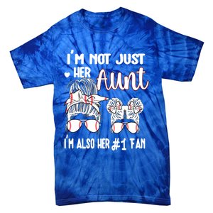 Baseball Aunt Niece Baseball Fan Baseball Auntie Gift Tie-Dye T-Shirt