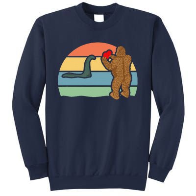 Bigfoot And Nessie Love Valentine's Day Love Sweatshirt