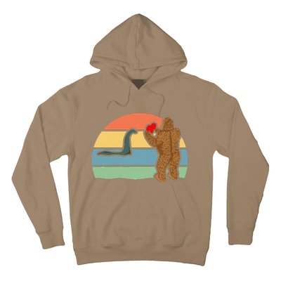 Bigfoot And Nessie Love Valentine's Day Love Hoodie