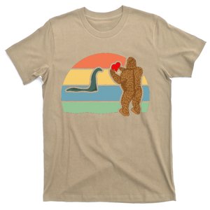 Bigfoot And Nessie Love Valentine's Day Love T-Shirt