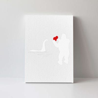 Bigfoot And Nessie Love Valentine's Day Canvas