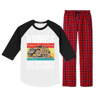 Bumps Are Nature’S Speed Bumps Offroad Gift Raglan Sleeve Pajama Set