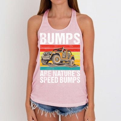 Bumps Are Nature’S Speed Bumps Offroad Gift Women's Knotted Racerback Tank