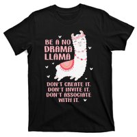 Be A No Drama Llama Alpaca Animal Lovers T-Shirt