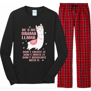 Be A No Drama Llama Alpaca Animal Lovers Long Sleeve Pajama Set