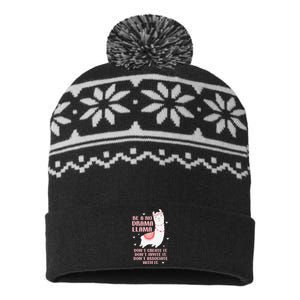 Be A No Drama Llama Alpaca Animal Lovers USA-Made Snowflake Beanie