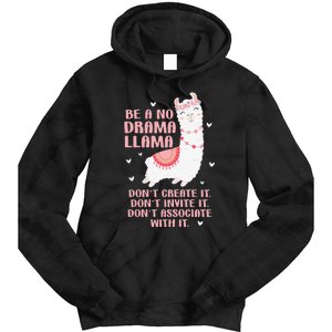 Be A No Drama Llama Alpaca Animal Lovers Tie Dye Hoodie