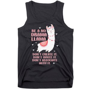 Be A No Drama Llama Alpaca Animal Lovers Tank Top