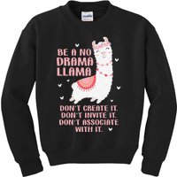 Be A No Drama Llama Alpaca Animal Lovers Kids Sweatshirt