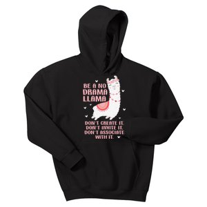 Be A No Drama Llama Alpaca Animal Lovers Kids Hoodie