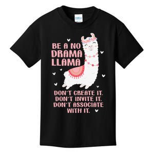 Be A No Drama Llama Alpaca Animal Lovers Kids T-Shirt