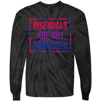 Bisexuals Are Not Confused Bi Pride Month LGBTQ Bisexuality Tie-Dye Long Sleeve Shirt