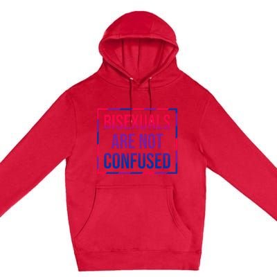 Bisexuals Are Not Confused Bi Pride Month LGBTQ Bisexuality Premium Pullover Hoodie