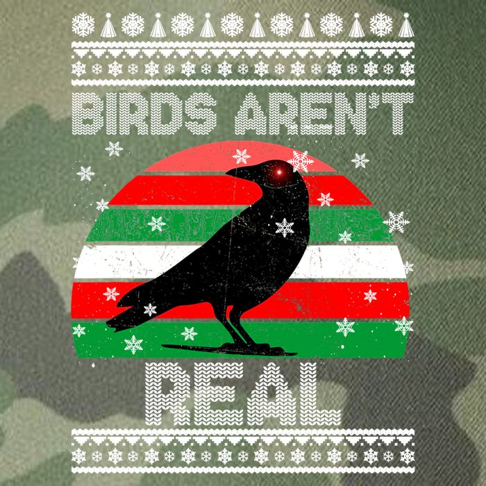 Bird Are Not Real Conspiracy Ugly Christmas Sweater Legacy Tie Dye Trucker Hat