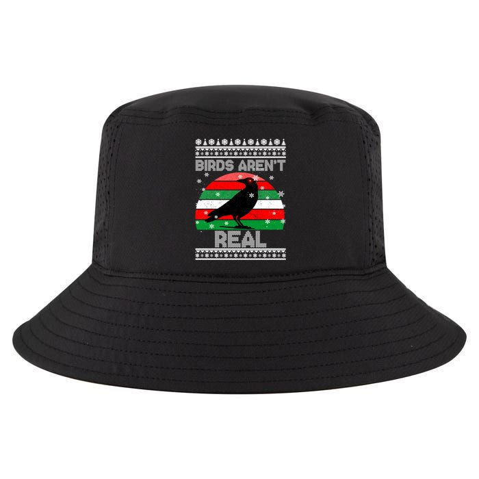 Bird Are Not Real Conspiracy Ugly Christmas Sweater Cool Comfort Performance Bucket Hat