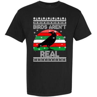 Bird Are Not Real Conspiracy Ugly Christmas Sweater Garment-Dyed Heavyweight T-Shirt