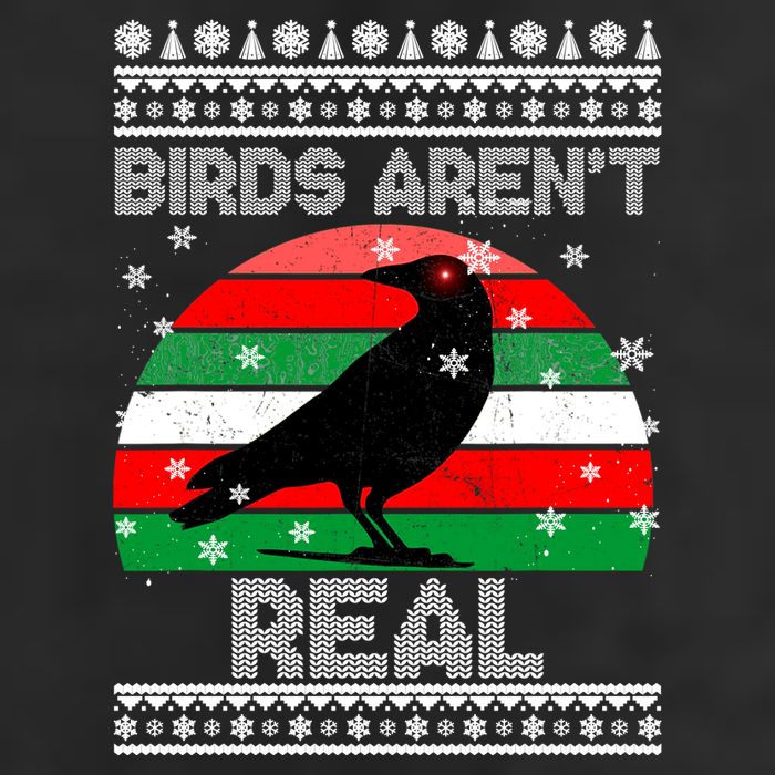 Bird Are Not Real Conspiracy Ugly Christmas Sweater 7 Panel Mesh Trucker Snapback Hat