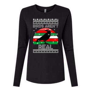 Bird Are Not Real Conspiracy Ugly Christmas Sweater Womens Cotton Relaxed Long Sleeve T-Shirt