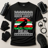 Bird Are Not Real Conspiracy Ugly Christmas Sweater Cooling Performance Crew T-Shirt