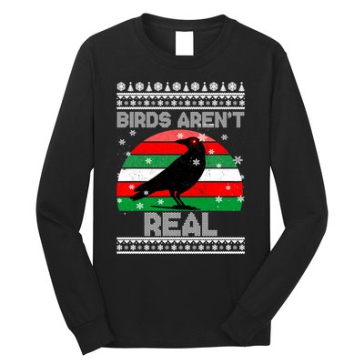 Bird Are Not Real Conspiracy Ugly Christmas Sweater Long Sleeve Shirt