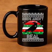Bird Are Not Real Conspiracy Ugly Christmas Sweater 11oz C Handle Ceramic Mug