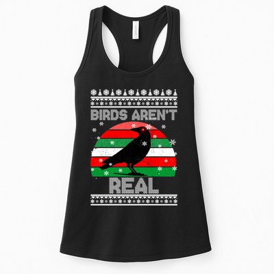 Bird Are Not Real Conspiracy Ugly Christmas Sweater Womens Tank Top