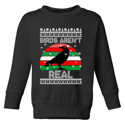 Bird Are Not Real Conspiracy Ugly Christmas Sweater Toddler Sweatshirt