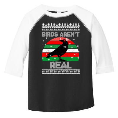 Bird Are Not Real Conspiracy Ugly Christmas Sweater Toddler Fine Jersey T-Shirt